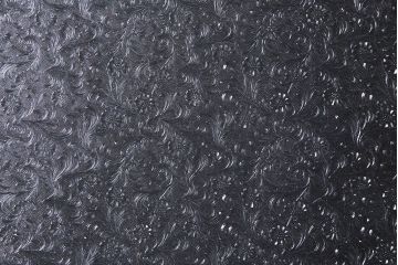 花模様プレスガラス入り　希少な花模様のプレスガラスが目を引く帯戸(ガラス帯戸、ガラス戸、引き戸、建具)2枚セット