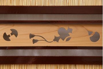 アンティーク雑貨　昭和中期　透かし彫りが上品な四連折り畳み式パーテーション(衝立、仕切り)