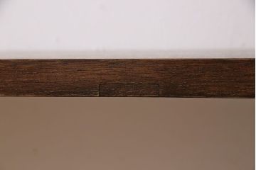 アンティーク家具　昭和中期　古材使用　シンプルなデザインが使いやすい鉄脚ベンチ(板座チェア、椅子)(1)
