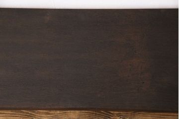 アンティーク家具　昭和中期　古材使用　シンプルなデザインが使いやすい鉄脚ベンチ(板座チェア、椅子)(2)