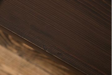 アンティーク家具　昭和中期　ヒノキ材一枚板使用　シンプルなデザインが使いやすい鉄脚ベンチ(板座チェア、椅子)