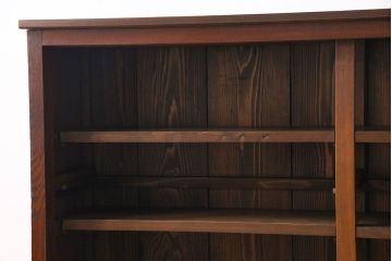 アンティーク家具　大正ロマン　引き戸の桟が和の雰囲気を醸し出すリメイクサイドボード(戸棚、収納棚)