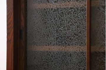 アンティーク家具　大正ロマン　引き戸の桟が和の雰囲気を醸し出すリメイクサイドボード(戸棚、収納棚)