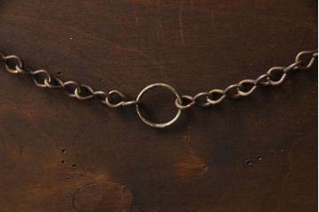 アンティーク雑貨　イギリスビンテージ　シックな空間にぴったりのカットガラスオーバルミラー(鏡)(2)