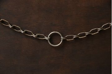 アンティーク雑貨　イギリスビンテージ　十角形のシルエットがシックなウォールミラー(鏡)