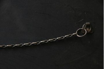 アンティーク雑貨　イギリスビンテージ　カットガラスのシンプルなオクタゴンミラー(鏡)