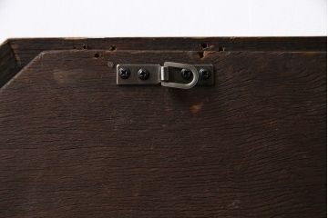 アンティーク雑貨　イギリスヴィンテージ　個性的なフレームが目を惹くオクタゴナルミラー(ウォールミラー、壁掛け鏡、ビンテージ)