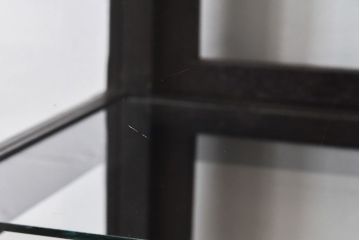 アンティーク家具　和製アンティーク　ナラ材　大正ロマン香る縦型ガラスケース(コレクションラック、陳列棚)