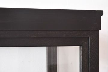 アンティーク家具　和製アンティーク　ナラ材　大正ロマン香る縦型ガラスケース(コレクションラック、陳列棚)