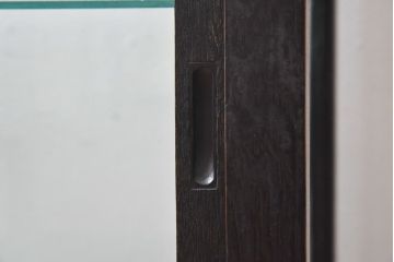 アンティーク家具　和製アンティーク　ナラ材　大正ロマン香る縦型ガラスケース(コレクションラック、陳列棚)