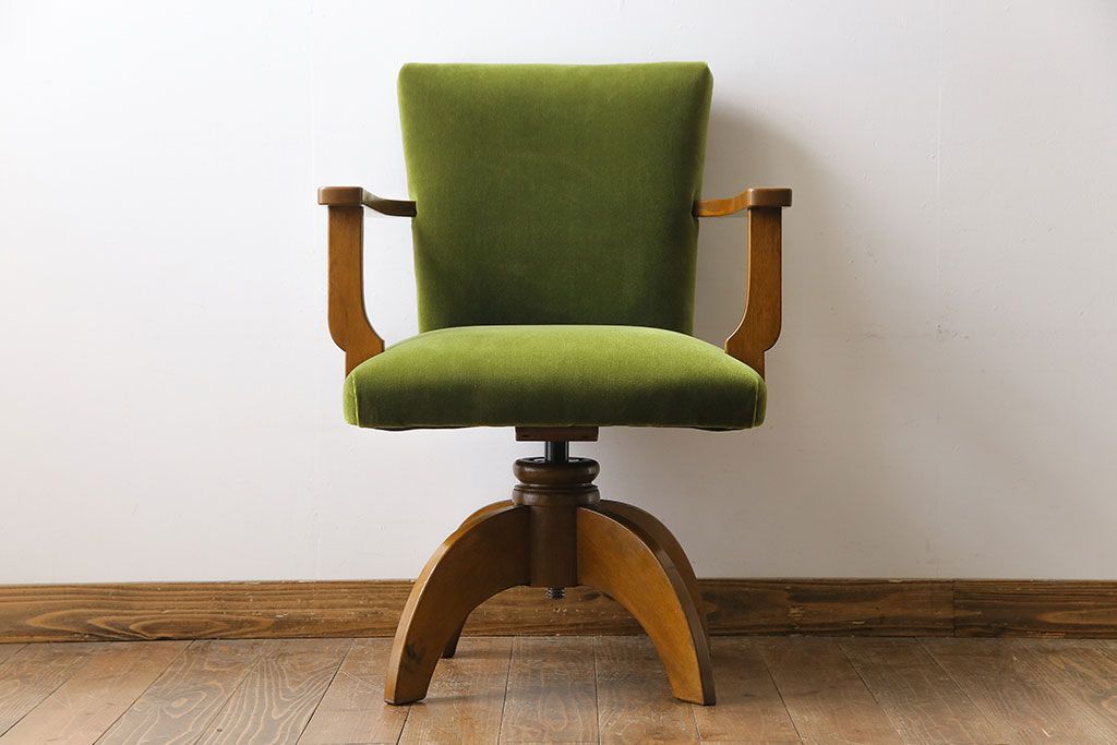 アンティーク　レトロ 回転椅子 ターンチェア アームチェア イス 椅子 comodocasa_627-armor