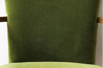 レトロ家具　昭和レトロ　カバ材　丸みを帯びた脚のアーム付き回転イス(アームチェア、ワークチェア、椅子)