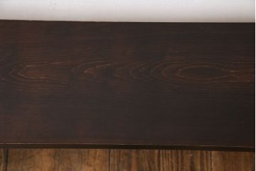 ラフジュ工房オリジナル　ヒバ材　飾り台にも使える鉄脚ベンチ(花台、チェア)(2)