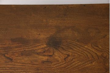 レトロ家具　昭和レトロ　栓材一枚板　懐かしさ漂う味わい深い風合いのちゃぶ台(座卓、折りたたみ机、ローテーブル)