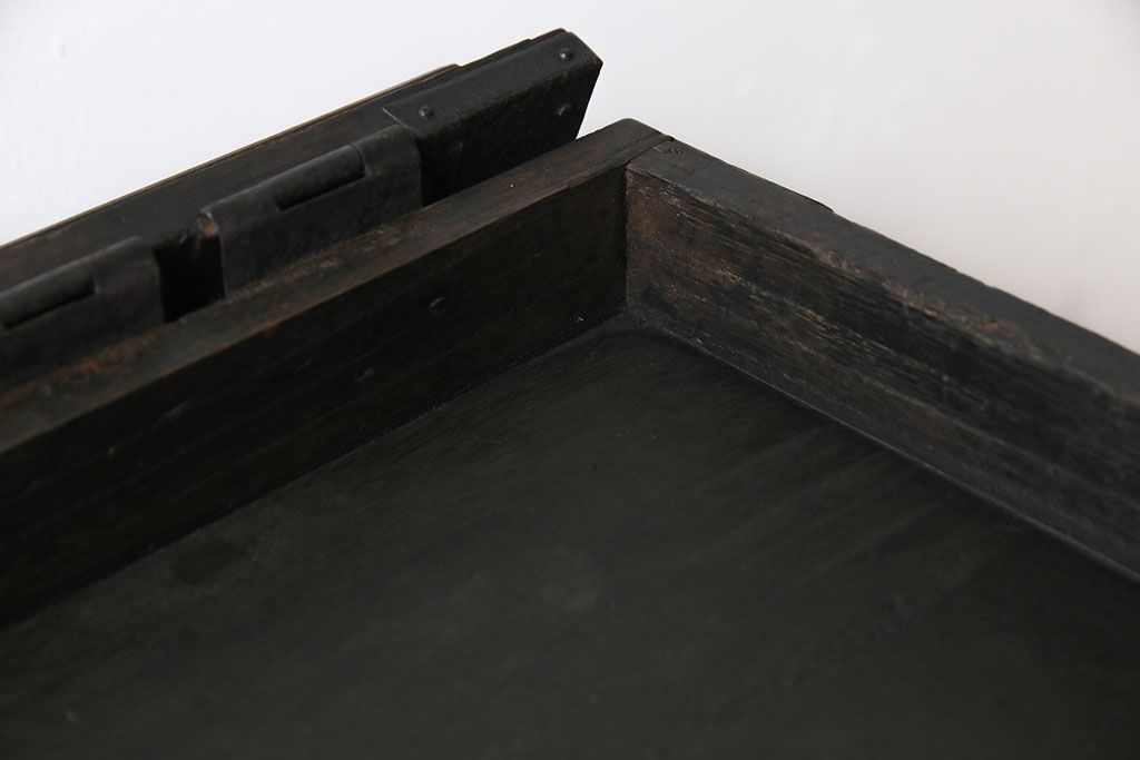 アンティーク雑貨　古民具・骨董　桐材　古い趣が和の雰囲気を高める硯箱(小引き出し、小物入れ)