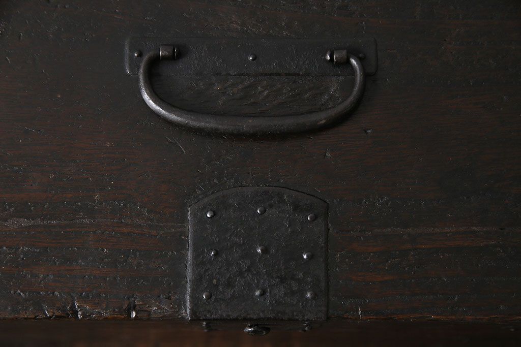 アンティーク雑貨　古民具・骨董　桐材　古い趣が和の雰囲気を高める硯箱(小引き出し、小物入れ)