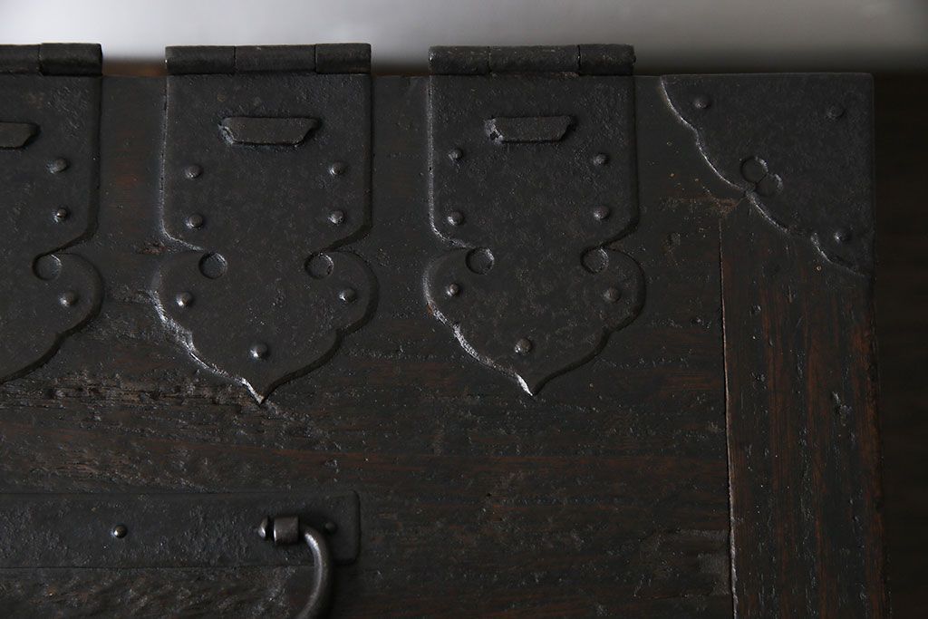 アンティーク雑貨　古民具・骨董　桐材　古い趣が和の雰囲気を高める硯箱(小引き出し、小物入れ)