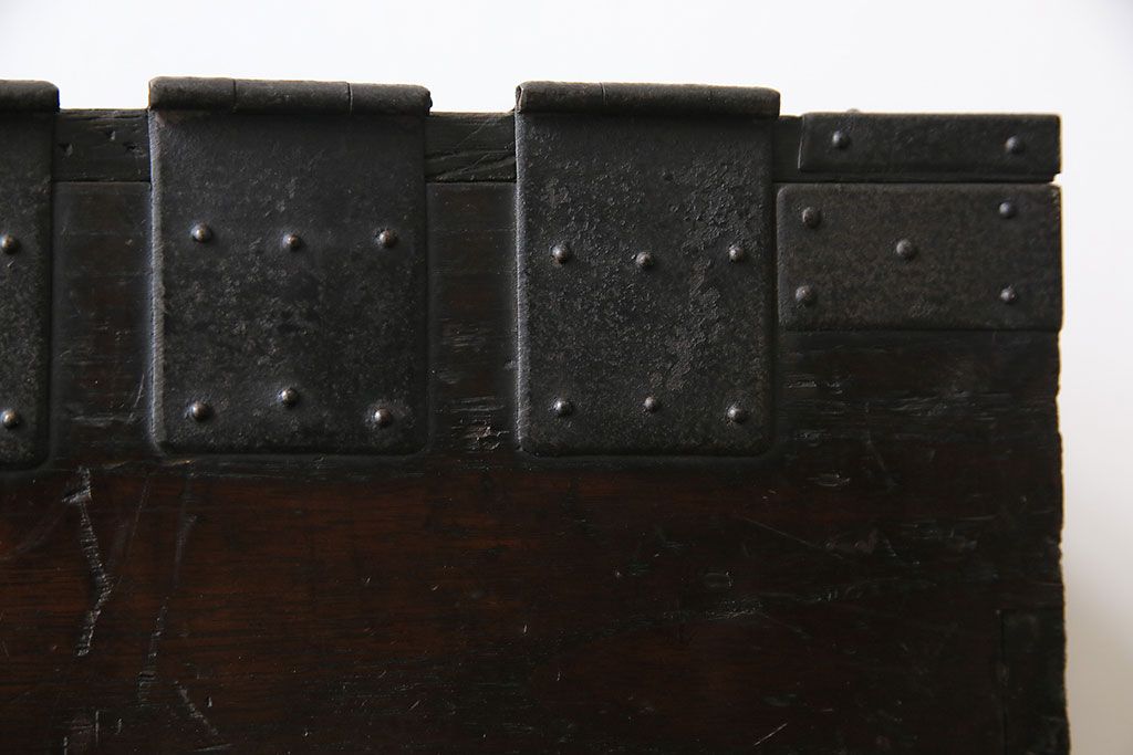 アンティーク雑貨　古民具・骨董　桐材　古い趣が和の雰囲気を高める硯箱(小引き出し、小物入れ)