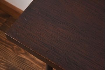 リメイク　朴材一枚板　味わいある古材を使用した鉄脚テーブル(作業台、花台、カフェテーブル)