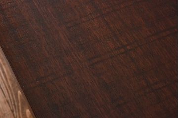 リメイク　ラワン材一枚板　味わいある古材を使用した鉄脚テーブル(作業台、サイドテーブル、カフェテーブル)