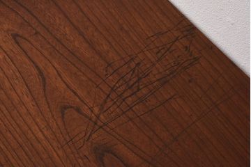 リメイク　ケヤキ材一枚板　味わいある古材を使用した鉄脚テーブル(作業台、サイドテーブル、カフェテーブル)