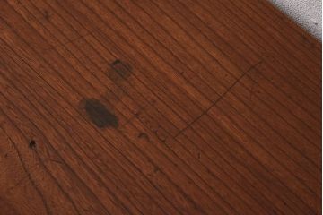 リメイク　ケヤキ材一枚板　味わいある古材を使用した鉄脚テーブル(作業台、サイドテーブル、カフェテーブル)