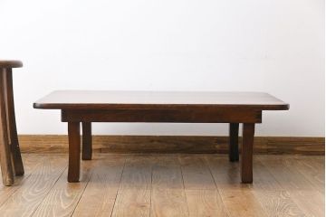 レトロ家具　昭和レトロ　あたたかな雰囲気が魅力の角ちゃぶ台(ローテーブル、座卓)