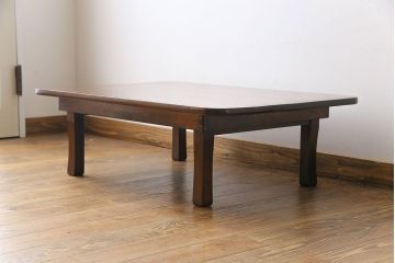 レトロ家具　昭和レトロ　あたたかな雰囲気が魅力の角ちゃぶ台(ローテーブル、座卓)