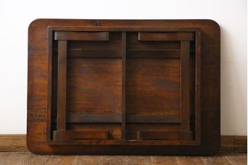 レトロ家具　昭和レトロ　あたたかな雰囲気が魅力の角ちゃぶ台(ローテーブル、座卓)
