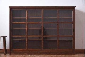 ラフジュ工房オリジナル　古い建具を活かしたガラス戸棚(食器棚、収納棚、陳列棚、キッチンボード)