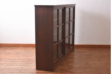 ラフジュ工房オリジナル　古い建具を活かしたガラス戸棚(食器棚、収納棚、陳列棚、キッチンボード)