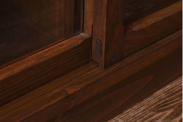 ラフジュ工房オリジナル　古い建具を活かしたガラス戸棚(食器棚、収納棚、陳列棚、キッチンボード)
