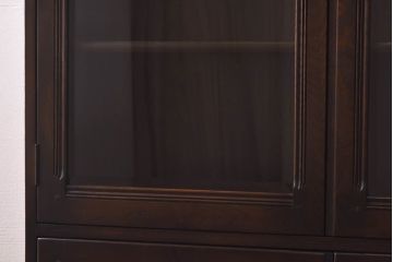アンティーク家具　イギリス　ERCOL(アーコール)　Old Colonial(オールドコロニアル)　シックなキャビネット(カップボード、ブックケース)