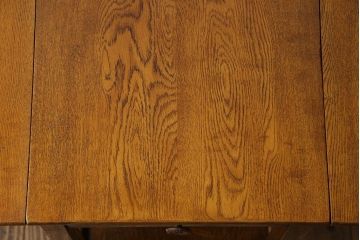 レトロ家具　イギリスビンテージ　オーク材　天板拡張式のレトロなトロリー(キッチンワゴン、サイドテーブル)