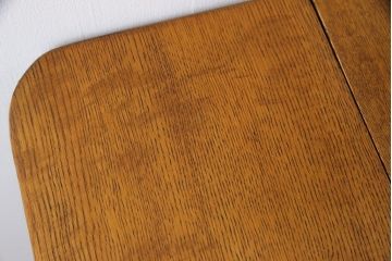 レトロ家具　イギリスビンテージ　オーク材　天板拡張式のレトロなトロリー(キッチンワゴン、サイドテーブル)
