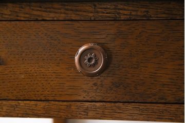 レトロ家具　イギリスビンテージ　オーク材　天板拡張式のレトロなトロリー(キッチンワゴン、サイドテーブル)