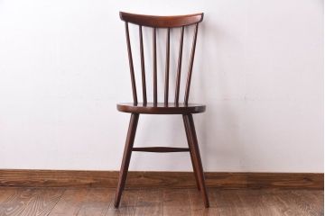 中古　秋田木工　レトロなスピンドルチェア(ダイニングチェア)