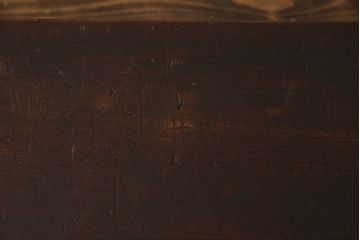 アンティーク雑貨　古民具・骨董　朴の木(ホオノキ)　落ち着いた深い色味の裁ち板(作業台、テーブル、ローボード、花台)(2)