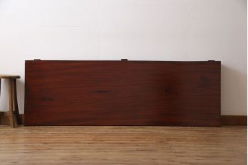 アンティーク家具　和製アンティーク　漆塗りが上質な和を演出するケヤキ一枚板(古材、材料)