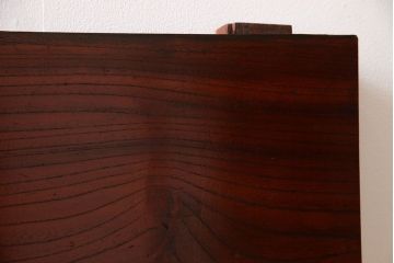 アンティーク家具　和製アンティーク　漆塗りが上質な和を演出するケヤキ一枚板(古材、材料)
