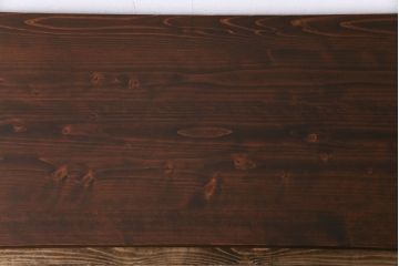 アンティーク家具　ヒノキ無垢材　淡いカラーのペイント鉄脚テーブル(作業台、カウンターテーブル)(1)
