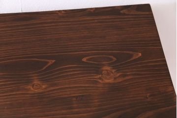 アンティーク家具　ヒノキ無垢材　淡いカラーのペイント鉄脚テーブル(作業台、カウンターテーブル)(2)