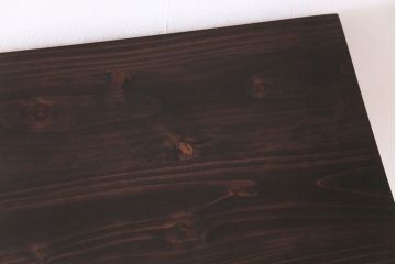 アンティーク家具　ヒノキ無垢材　シンプルな作りのペイント鉄脚テーブル(作業台、カウンターテーブル)(1)