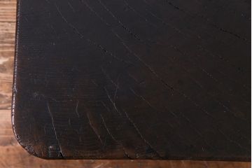 アンティーク雑貨　リメイク　ケヤキ一枚板　古材を使った味わいある鉄脚テーブル(ちゃぶ台、座卓、花台)