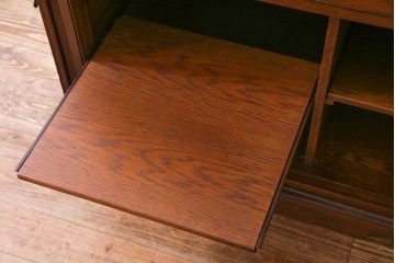 中古　old charm(オールドチャーム)　オーク材　珍しい作りのビューロー(ワークデスク、在宅ワーク、在宅用、キャビネット、収納棚)