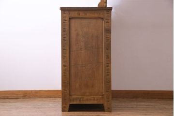 中古　伝統工芸軽井沢彫り　華やかな印象のドレッシングチェスト(ドレッサー、鏡、ミラー)