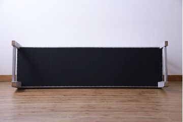 アンティーク家具　ペイント家具　ナラ材　シャビーシックな色合いが魅力の3人掛けソファ(ベンチ)