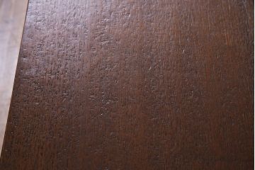 ラワン材一枚板　味わいある古材をリメイクした鉄脚サイドテーブル(作業台、飾り台、カフェテーブル)