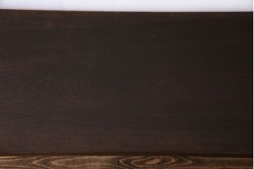 桂材一枚板　リメイク　味わいある古材を使用したアイアンサイドテーブル(作業台、飾り台、カフェテーブル)(2)
