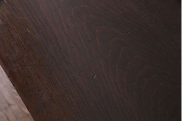 桂材一枚板　リメイク　味わいある古材を使用したアイアンサイドテーブル(作業台、飾り台、カフェテーブル)(2)